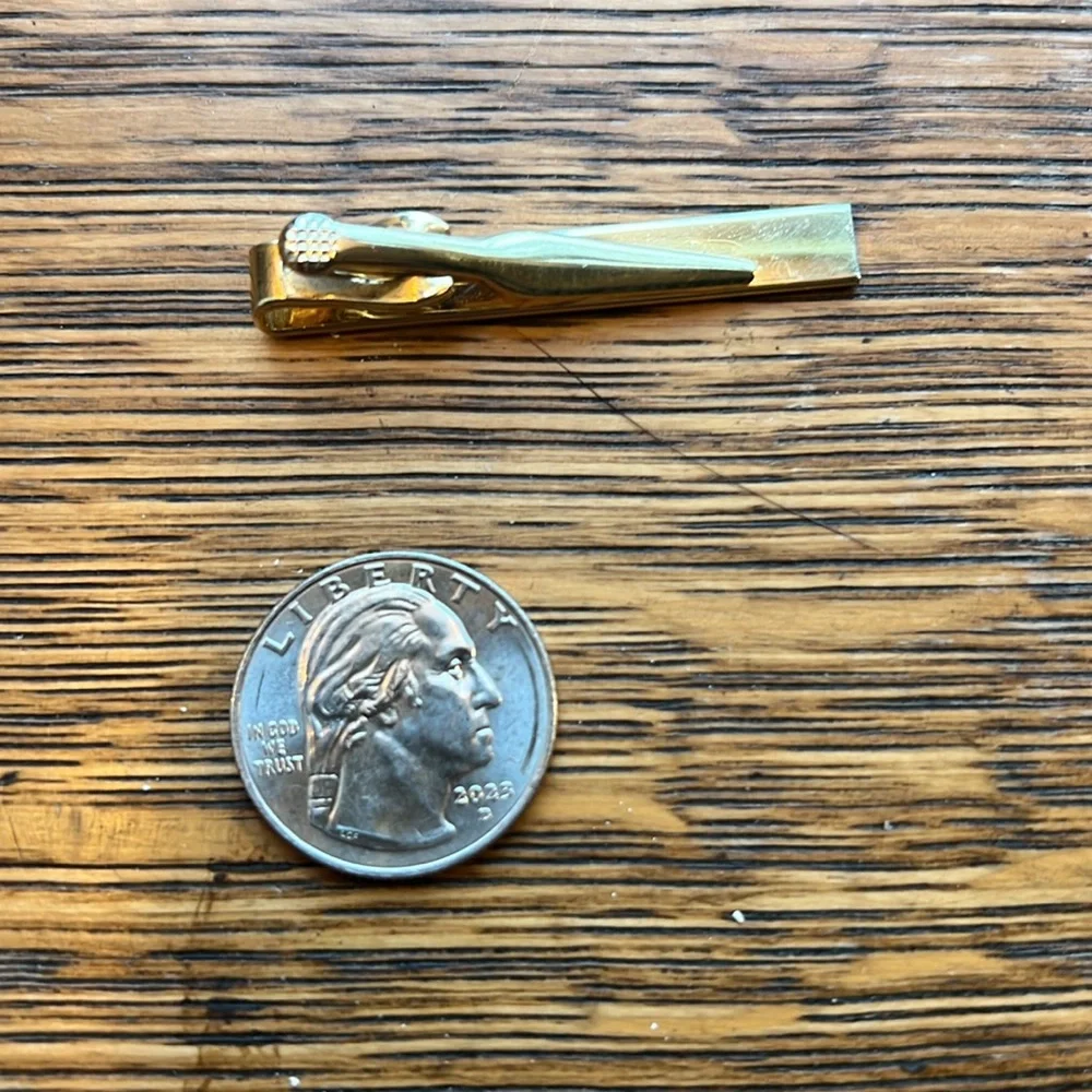 Vintage gold tone tie clip - Picture 4 of 4